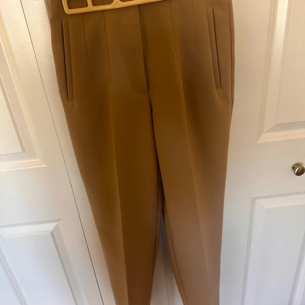 Zara Beige Trousers with Belt - Picture 1 of 2